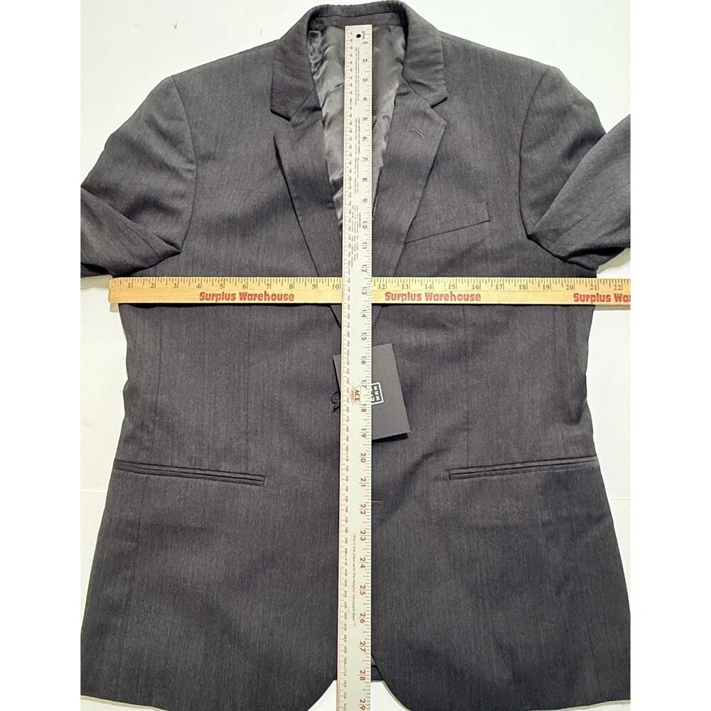 THE BLK TUX x Tollegno Men’s 40S Gray 100% Merino Wool Jacket NWT